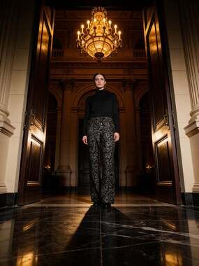 Chico's So Slimming Petite Juliet Scroll Print Ankle Pants Size 00P